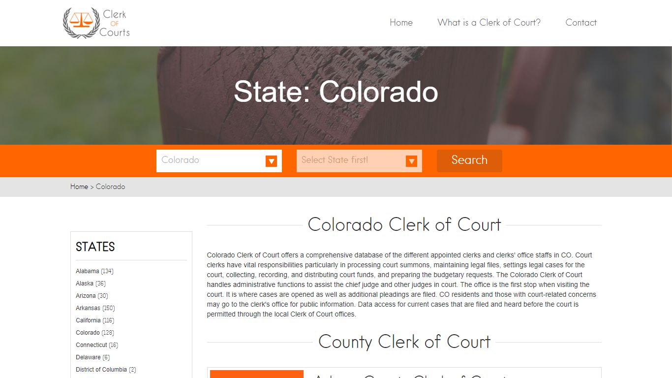 Find Colorado Clerk of Courts – County Clerk of Courts in CO